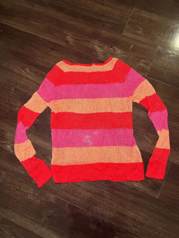 525 America Crochet Color block Sweater - Image 3
