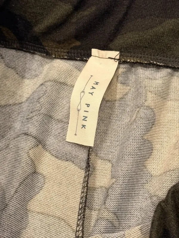 NEW May Pink women's small green/black camo joggers - Image 2