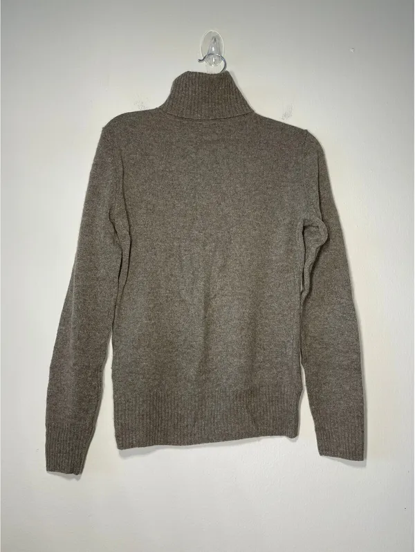 Caslon 100% Cashmere Turtleneck Taupe Brown Heather Knit S - Image 4