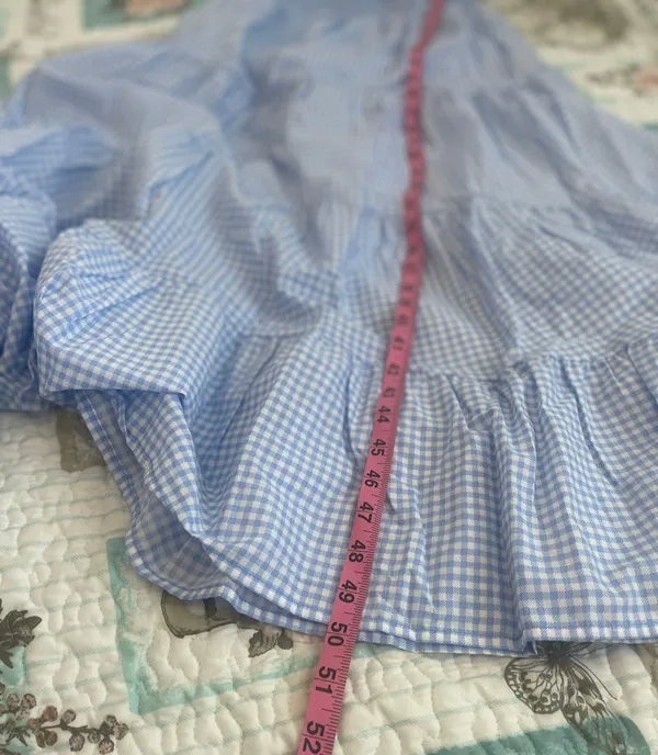 Eileen West Gingham Smocked Tiered Midi Dress NWT - Image 6