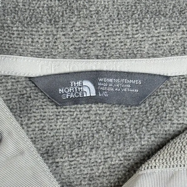 The North Face Women's L Gray Snap Neck Hooded Fleece Pullover Hoodie Gorpcore - Image 2