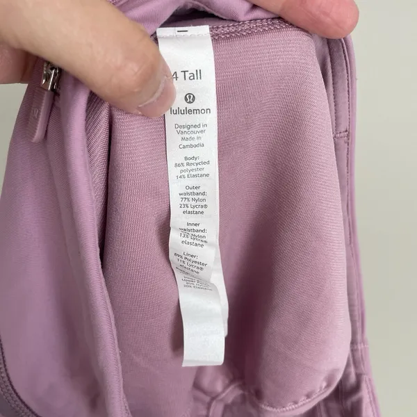 Lululemon Size 4 Tall Speed Up Shorts Pink Mauve Camo Running Workout Athletic - Image 5