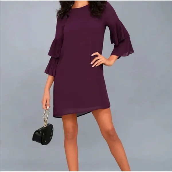 Lulus Move and‎ Shake Plum Purple Shift Dress Size Small - Image 5