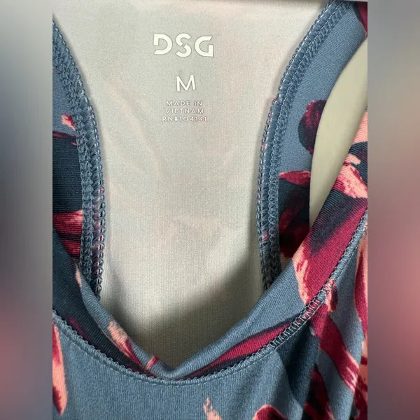 DSG Floral Tank Top in Blue and Red - Image 3