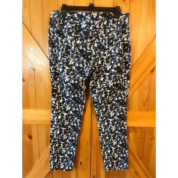 DKNY Women's Blue Patterned Pants Size 10 (4413) - Image 3