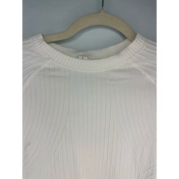 Lululemon Textured Pullover Long-Sleeve Top Size 6 White Embossed Running - Image 3