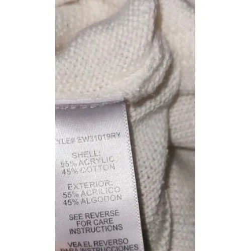 Altar'd State‎ Cropped Bell Sleeve Sweater Women's M Cream Knit Boho Top - Image 6