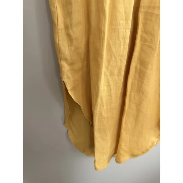 Suboo Button Down Midi Sundress Mustard Yellow Women's Size Small‎ - Image 11