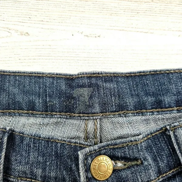 7 For All Mankind A Pocket Rhinestone Cropped Bootcut Jeans Women’s 29 Altered - Image 10