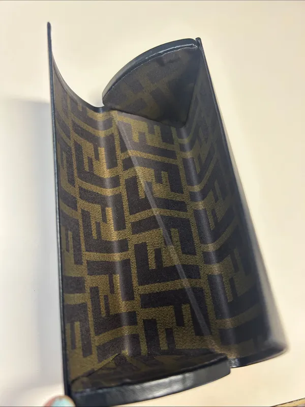 FENDI Black Triangular Sunglasses Case - Image 3