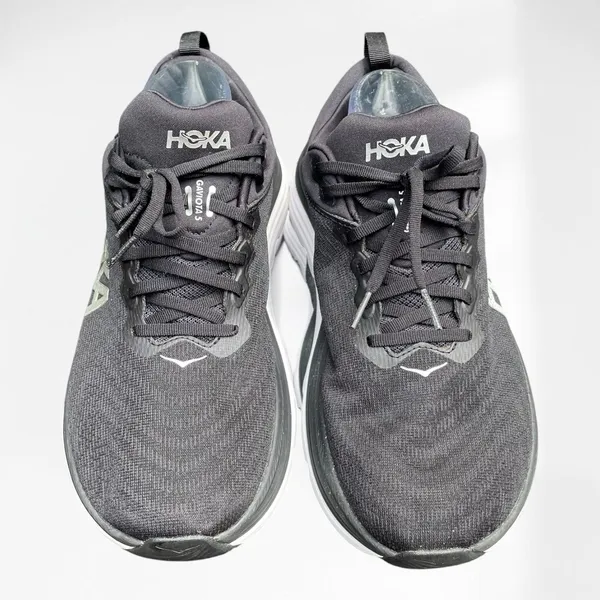 Hoka Gaviota 5 Wide Womens 11D Black White Stability Running Shoes 1134270 BWHT - Image 3