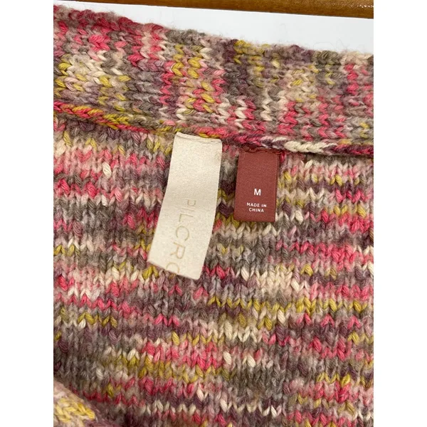 Pilcro‎ Anthropologie Deep V-Neck Oversided Spacedye Slouchy Sweater Size M - Image 4