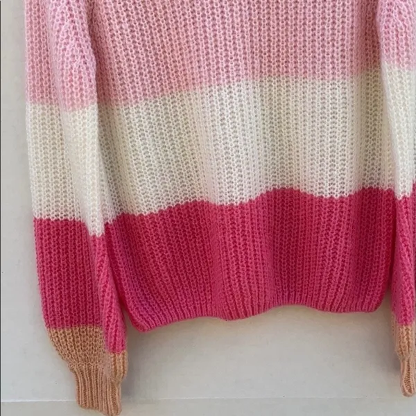 Princess Polly Willow Colorblock Balloon Sleeve Wool Blend Oversized Sweater - Image 5