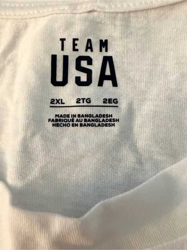 Team USA Shirt White Olympic Games Let The Games Begin Cotton Tee NWT - Image 4