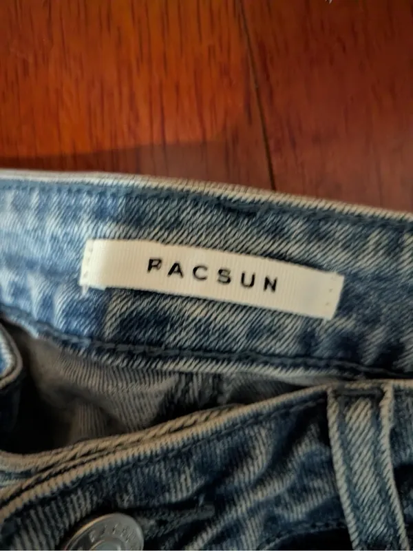 PacSun Light Blue Rhinestone Flare Jeans - Image 9