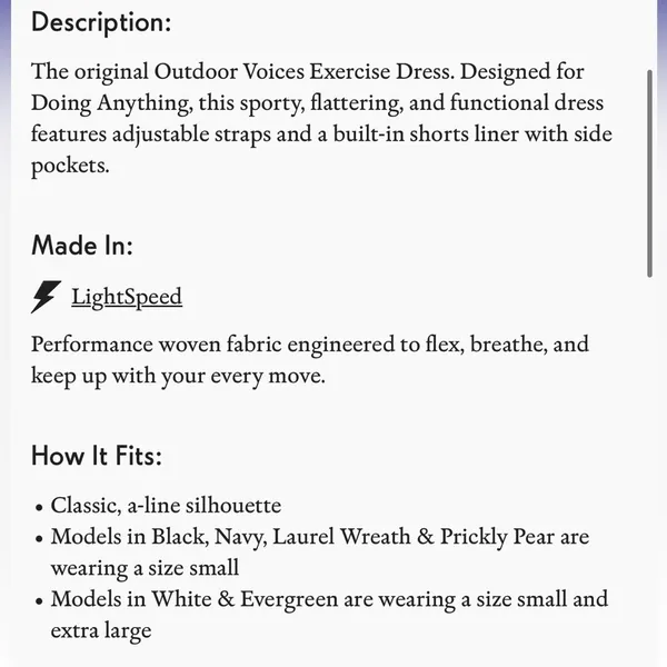 Outdoor Voices The Exercise Dress Black - Image 7