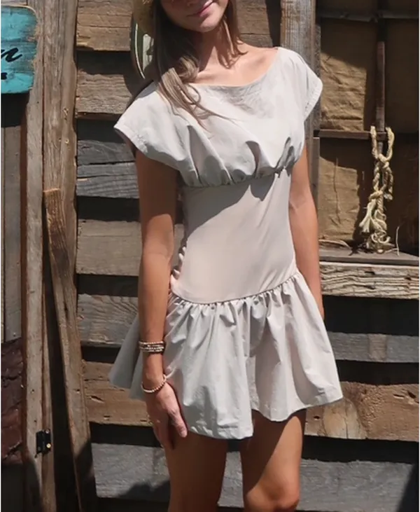 Tan Mini Dress Size XS - Image 4