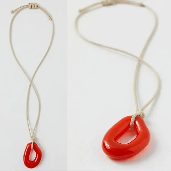 Free People Summertime Cord Choker in Red NWT Bohemian Rare HTF Necklace - Image 5