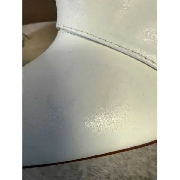 Azalea Wang "Never a Bad Idea" wedge booties white, quilted textured panel /poi - Image 7