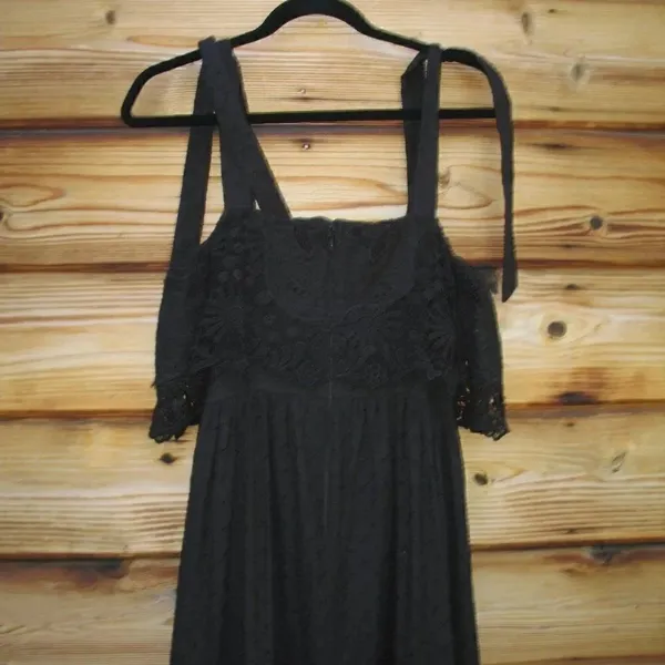 NWT Antonio Melani Black Eyelet Midi Dress 6 - Image 8