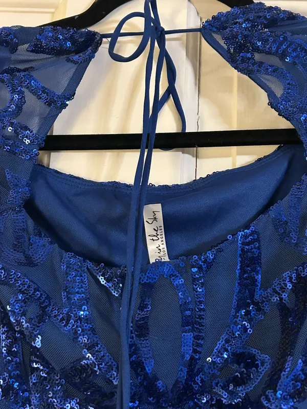 Lucy in the Sky Blue Sequin Dress - Image 3