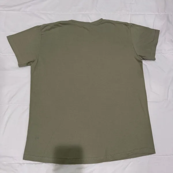 Music Is My Second Language Graphic‎ T-Shirt Olive Green Cotton XL Short Sleeve - Image 5