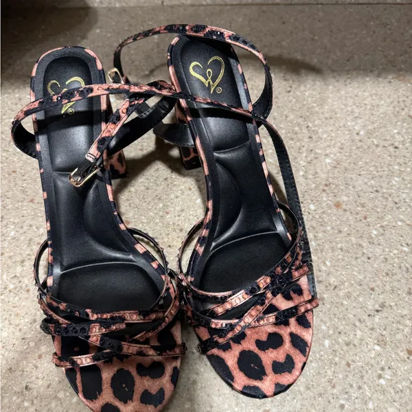 Windsor Leopard Print Strappy Heels - Image 3