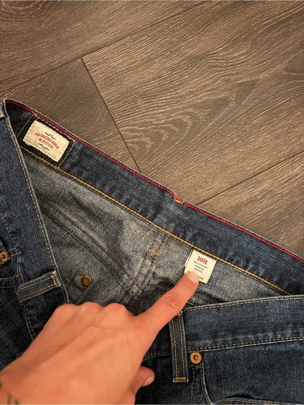 Vtg Abercrombie & Fitch Women's Medium-Dark Blue Flared Jeans 10T - Image 2