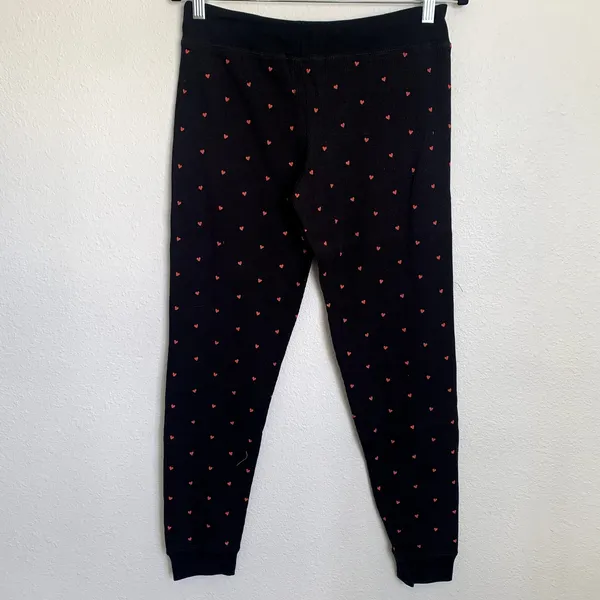 NWT‎ Revolve Plush Thermal Heart Pajama Scrunchie Set in Black Red - Image 6
