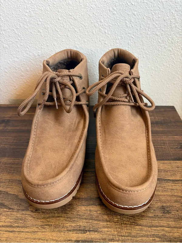 Skechers BOBS Chill Wedge Elevated Bliss Boots Tan Size 7.5 - Image 3