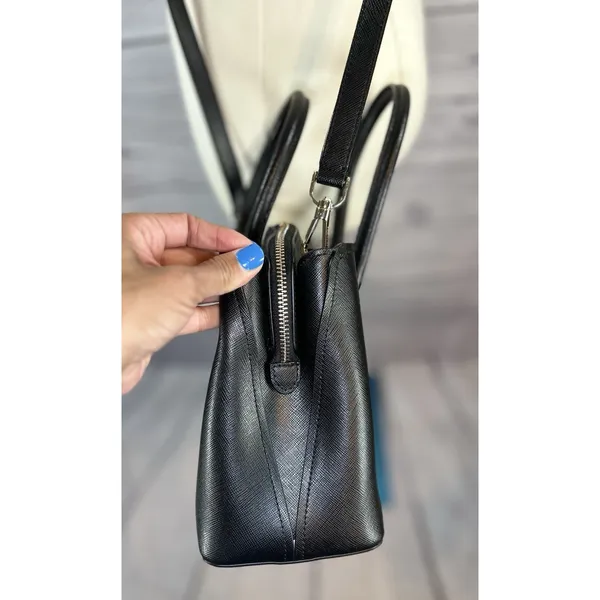 Kate Spade Rory Small Satchel Crossbody Bag Black Saffiano Leather - Image 3