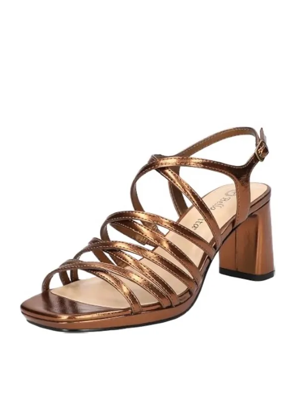 Bella Vita Damsel Square Toe Heeled Sandals in Metallic Bronze, Size 10 W, NWT - Image 2