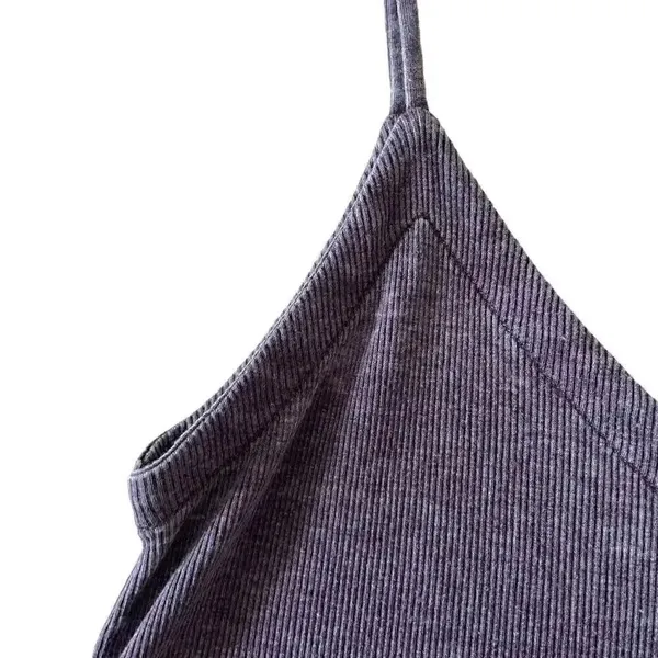 Chaser Revolve DOUBLE V NECK RIB CAMI BEAR Purple Women’s Top SZ M - Image 6