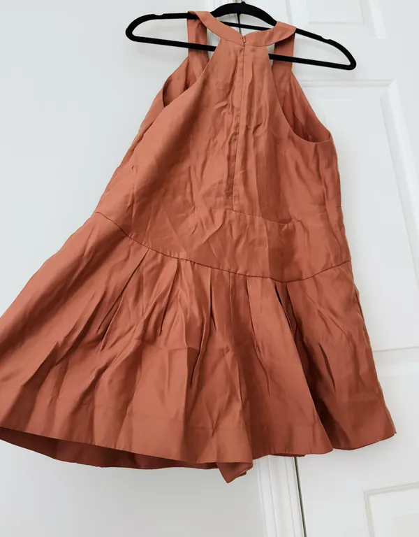 Anthropologie Sleeveless V-neck Pinafore Romper, Size S - Image 12