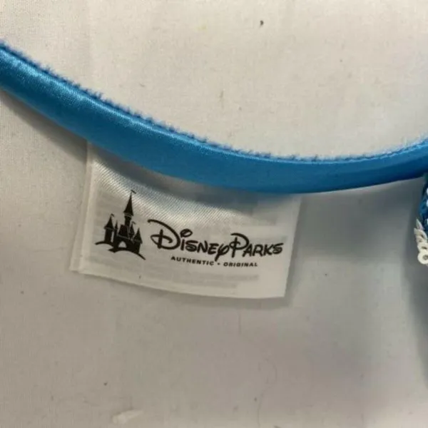 Disney Parks Blue White Polka Dot Sequin Minnie Ears Headband Flower Mickey Cute - Image 5