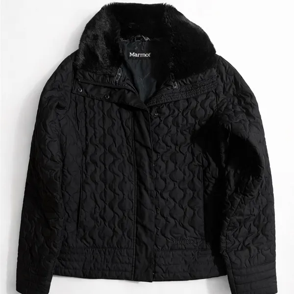 Marmot St Tropez Quilted Jacket in Black LG - Image 2