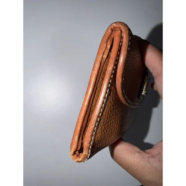 Dooney & Bourke‎ Tan Pebbled Leather Dillen Continental Wallet Clutch Trifold L - Image 3