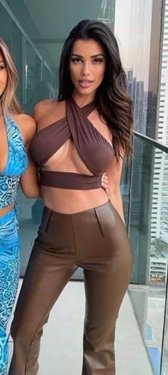 Tiger Mist Brown Wrap Around Top - Image 8