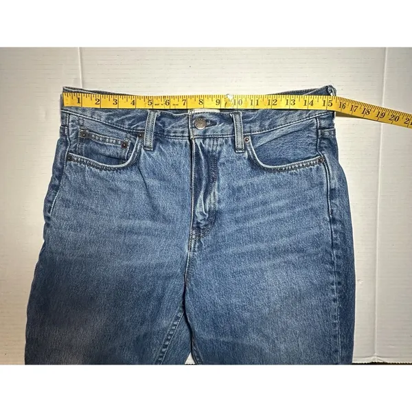 Free People Release Boot Cut Jeans Size 28 Raw Hem High Rise‎ Crop Y2K Frayed - Image 4
