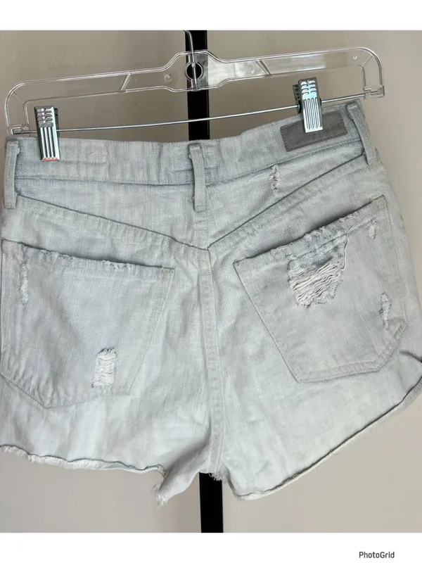 AGOLDE Anja Distessed Denim Shorts Size 26 - Image 2