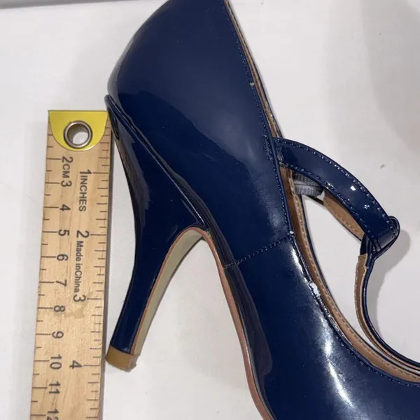Journee Collection Old Money Business Casual Formal T‎ Strap Stiletto Blue Pumps - Image 15