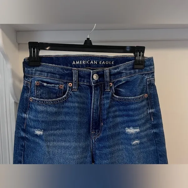 Final Price American Eagle Super High Rise Baggy Straight - Image 3