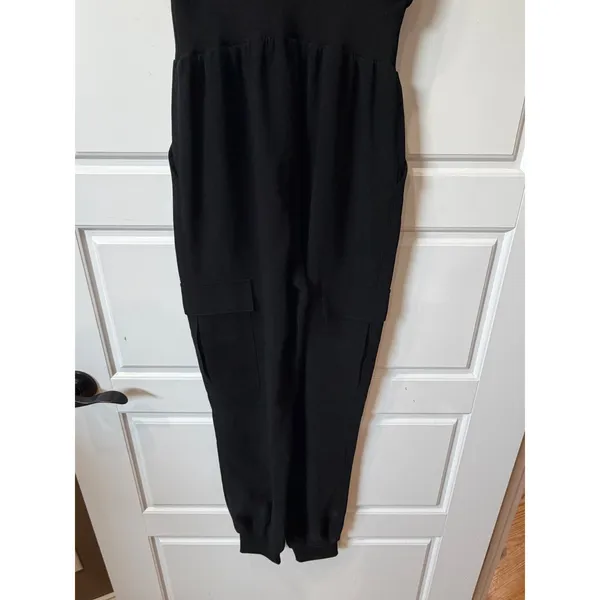 Cinq a Sept Black Jumpsuit Cargo Pocket XS Minimalist Casual - Image 10