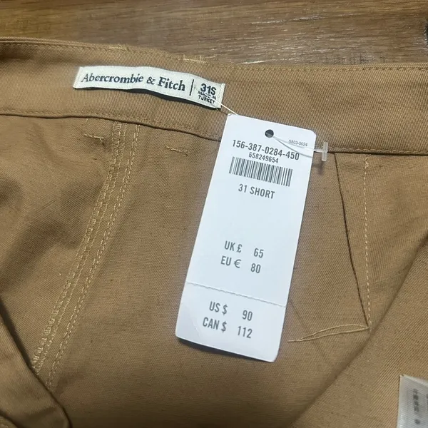 NWT Abercrombie & Fitch Wide Leg Pants 31 Short - Image 3