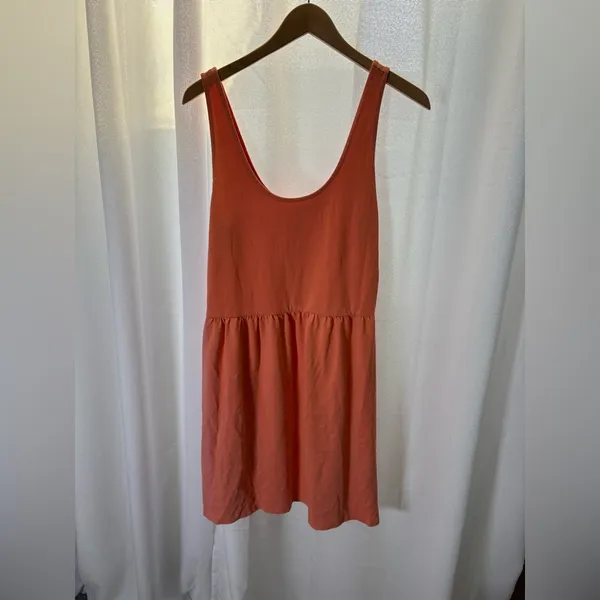 J.‎ Crew Orange Viscose Dress Size Medium EUC - Image 2
