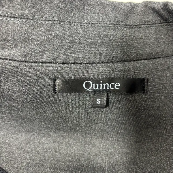 Quince Dark Gray Blazer Notch Collar Long‎ Sleeve Hook and Eye Work Size S - Image 5