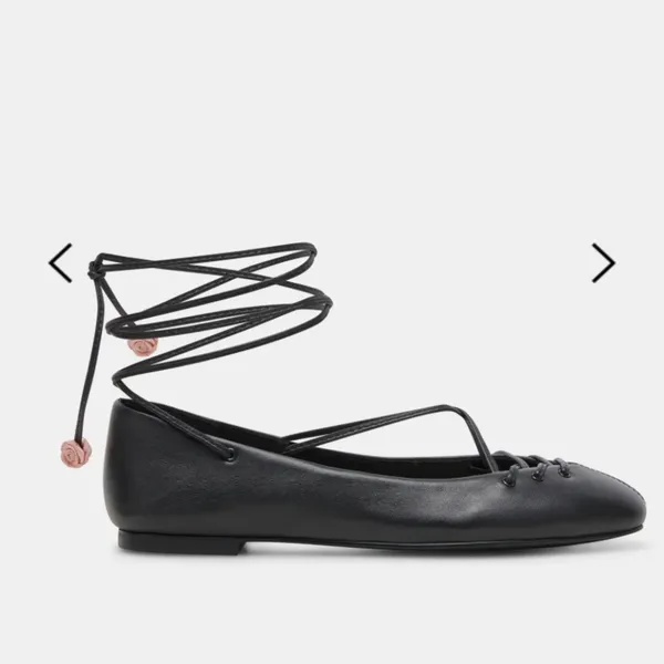 Rose Black Women's for love & lemons x dolce vita Ballet Flats boho fall 7 nwt - Image 5