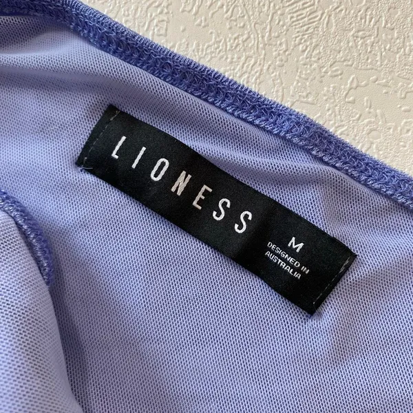Lioness One Shoulder Ruched Mini Dress Purple Size S Y2K Party Club Dress - Image 4