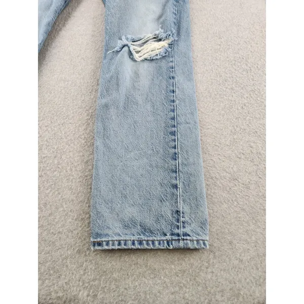 Levis 501 Original Fit Distressed Jeans Button Fly 32x30 White‎ Label Denim - Image 3