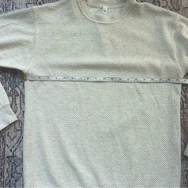 Lululemon Athletica All Yours Crew Bubble Dot Heather Core Grey Cream Size 6 - Image 13